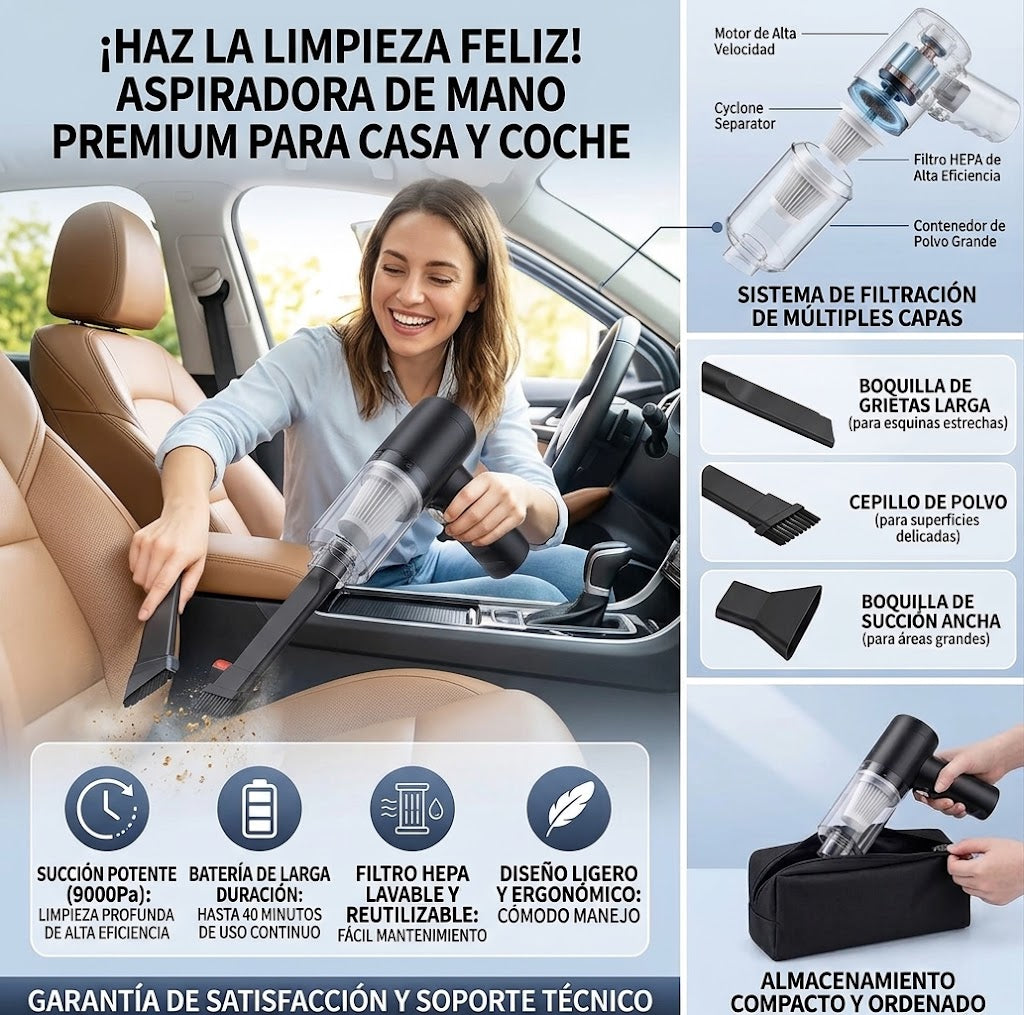 Aspiradora para auto portatil profesional