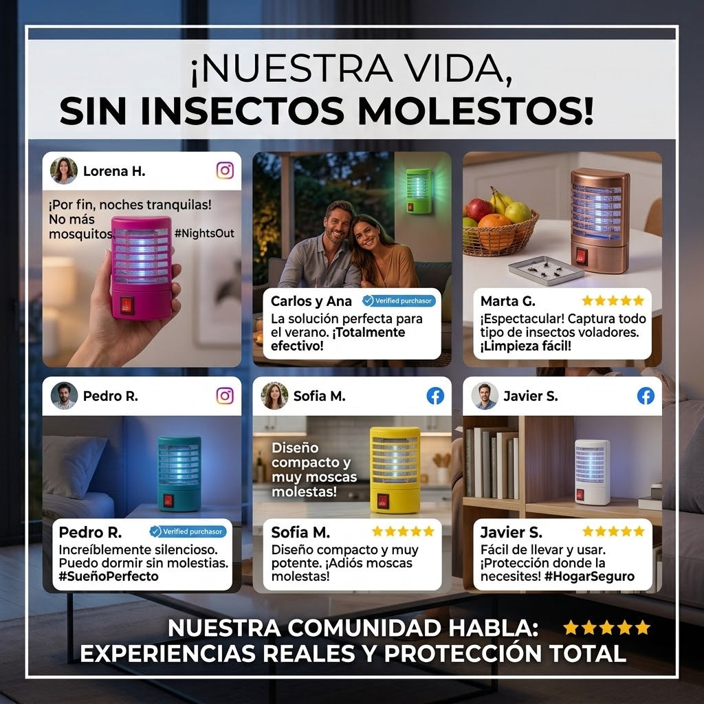 Lampara mata mosquitos eléctrica