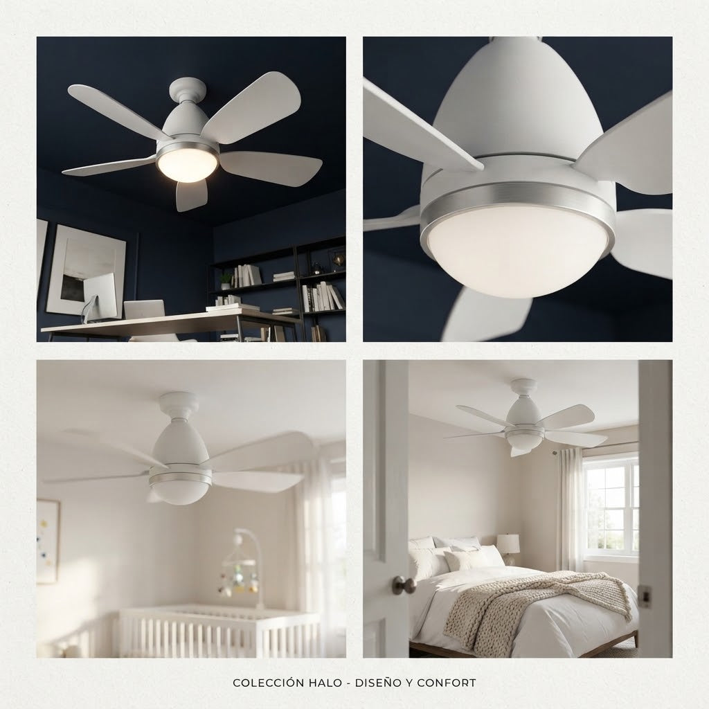 Ventilador de techo con LED (MEDIANO 52 CM DIAMETRO)