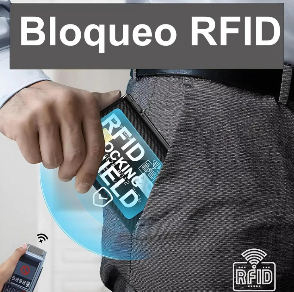 Tarjetero de fibra de carbono moderno