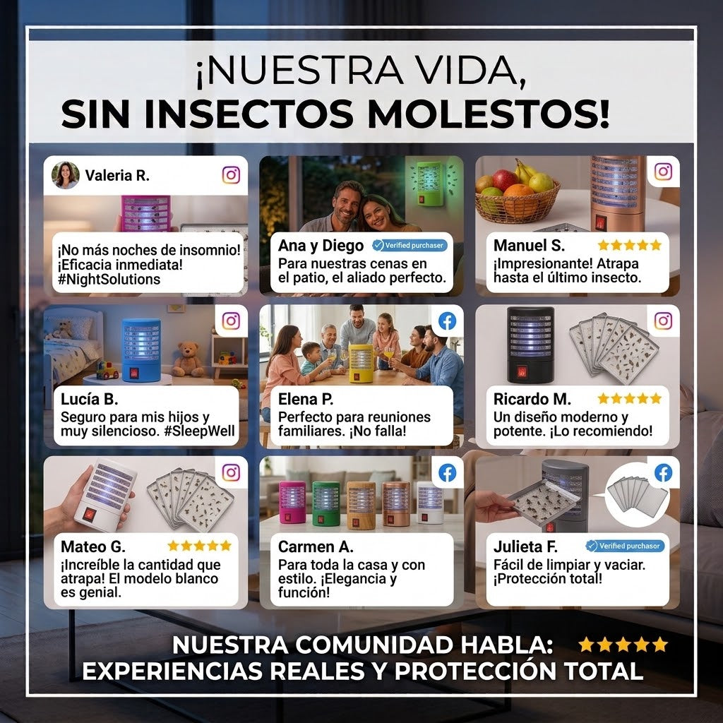 Lampara mata mosquitos eléctrica