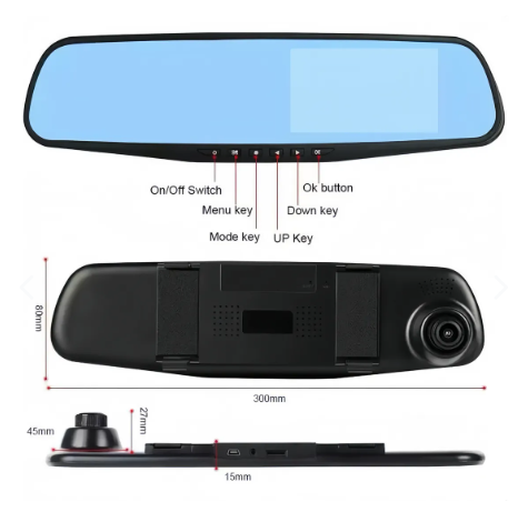 Espejo Retrovisor Para Coche Con Camara
